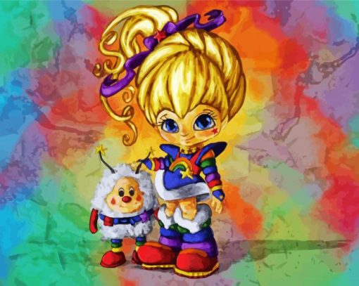 Adorable Rainbow Brite paint by number