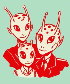 Aesthetic Alien Family paint by number