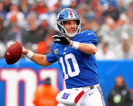Aesthetic Eli Manning paint by number