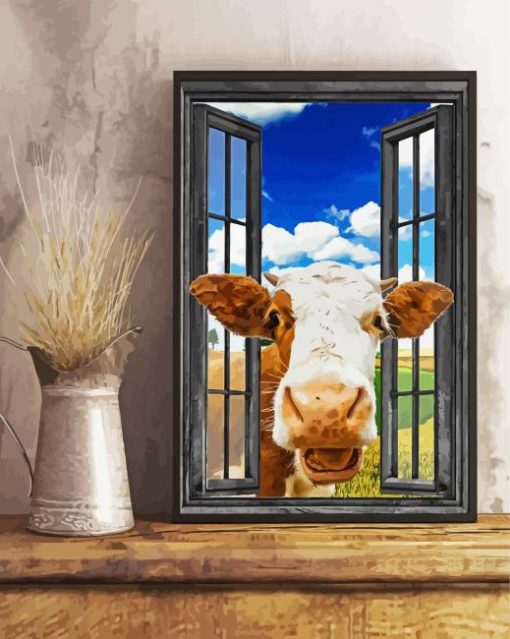 Aesthetic Hereford Cattle paint by number