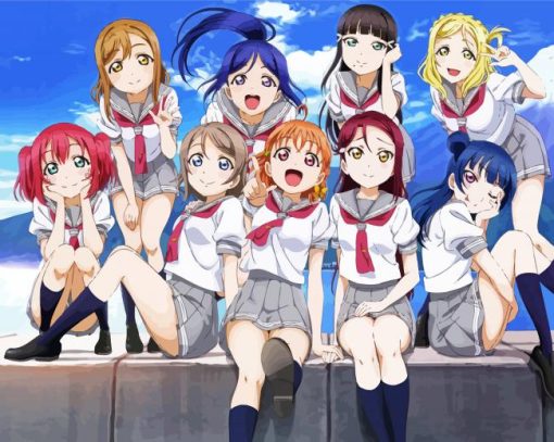 Aesthetic Love Live Anime paint by number