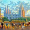 Aesthetic Mormon Temple paint by number