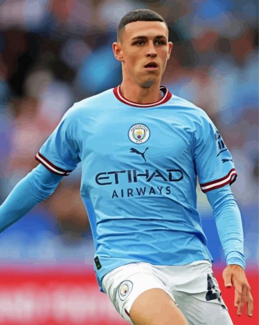 Aesthetic Phil Foden paint by number