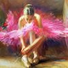 Aesthetic Pink Ballerina Paint by number