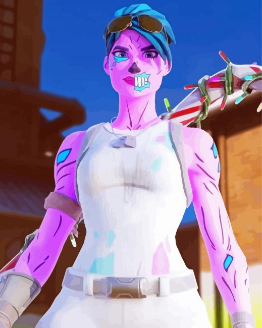 Aesthetic Pink Ghoul Trooper paint by number