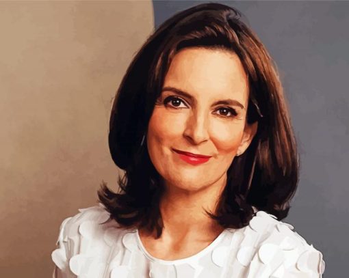 Aesthetic Tina Fey paint by number