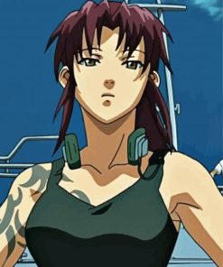 Aesthetic Black Lagoon paint by number