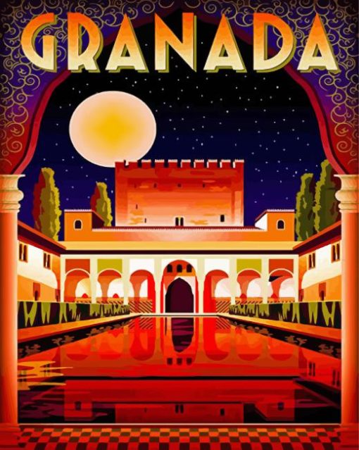 Alhambra Spain paint by number