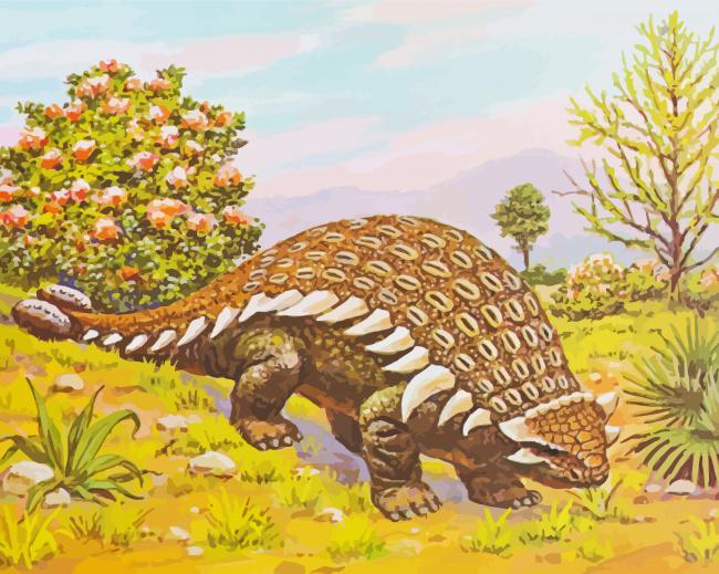 Ankylosaurus Animal paint by number