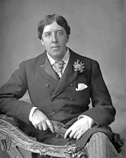 Black And White Oscar Wilde paint by number