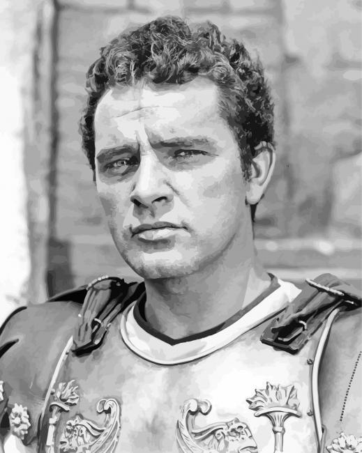 Black And White Richard Burton Paint by number