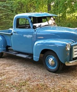 Blue 1953 GMC Ton Truck paint by number