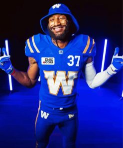 Blue Bombers Player paint by number