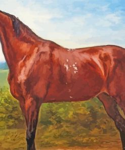 Brown Vintage Horse paint by number