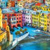 City Colorful Buildings paint by number