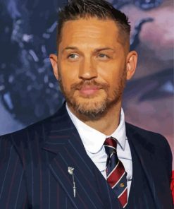 Classy Tom Hardy paint by number