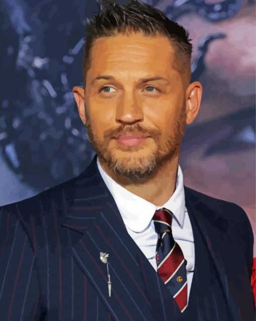 Classy Tom Hardy paint by number