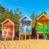 Colorful Beach Huts In Wells Next The Sea paint by number