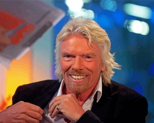 Cool Richard Branson paint by number
