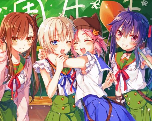 Cute School Live Anime paint by number