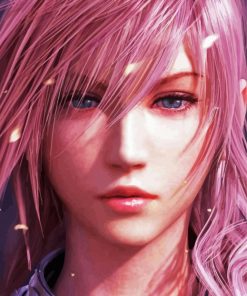 Cute Lightning Final Fantasy XIII paint by number