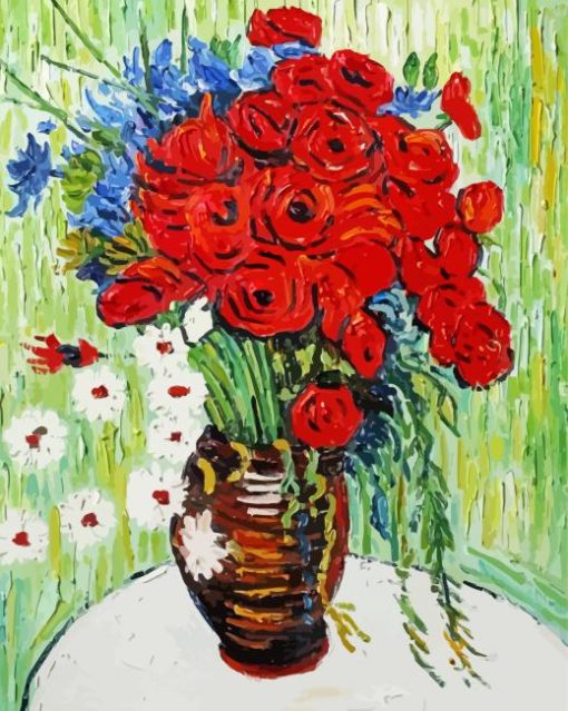 Daisies Van Gogh paint by number