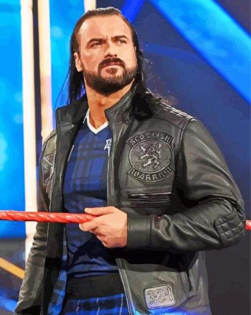 Drew Mcintyre Professional Wrestler paint by number