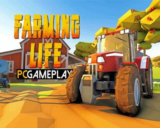 Farming Life Poster paint by number