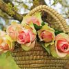 Flowers Wicker Basket paint by number