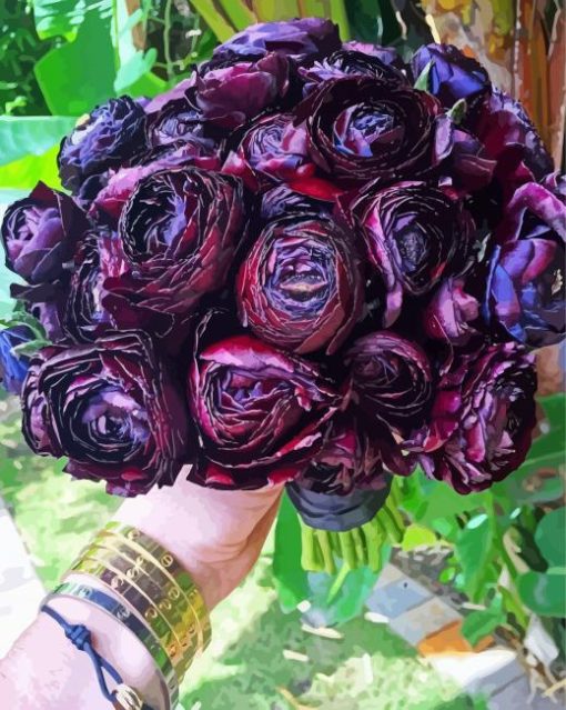 Gothic Bouquet Flowers paint by number