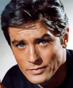 Handsome French Actor Alain Delon paint by number