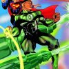 John Stewart And Superman paint by number