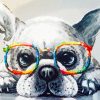 Monochrome Dogs With Glasses paint by number