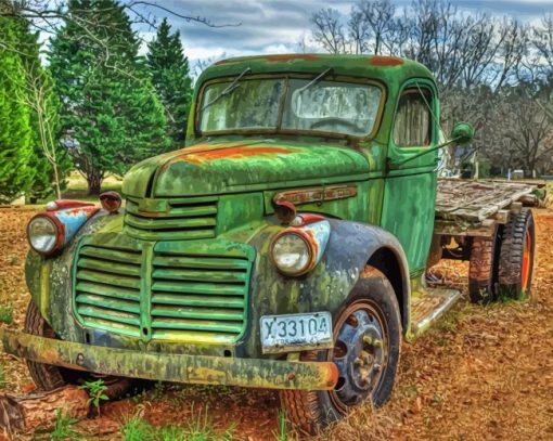 Old Gmc Truck paint by number