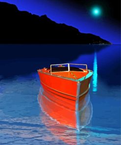 Peaceful Night Sail Paint by number