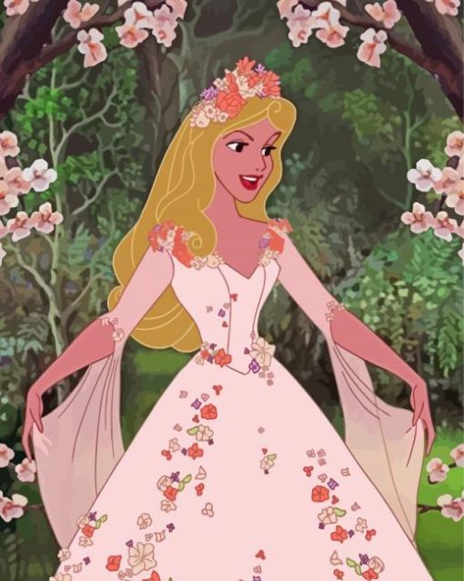 Princess Aurora In Dress paint by number