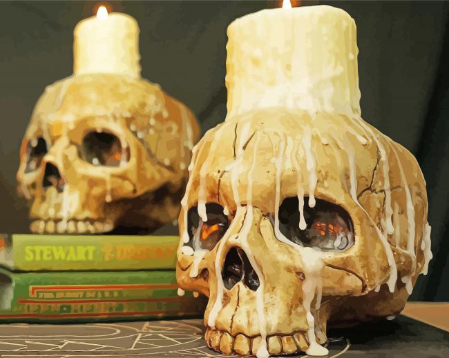 Skull Candle Desk paint by number