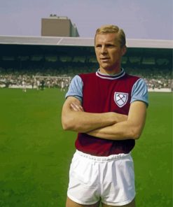 The Footballer Bobby Moore paint by number