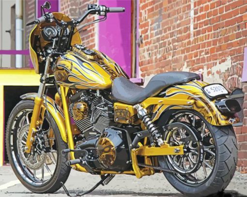 Yellow Rat Bike paint by number