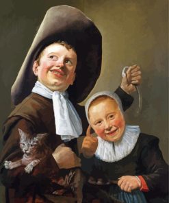 A Boy And A Girl With A Cat And An Eel Judith Leyster paint by number