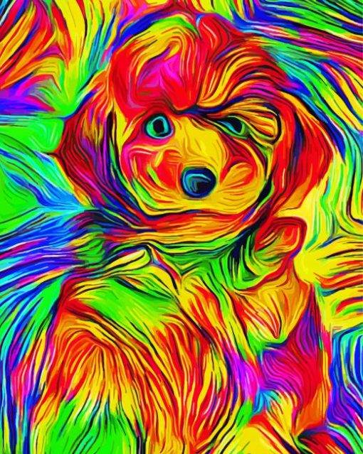 Abstract Toy Poodle Paint by number
