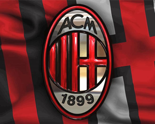 Ac Milan Football Club Logo paint by number