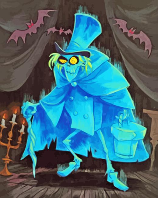 Aesthetic Disney Haunted Mansion Ghost paint by number