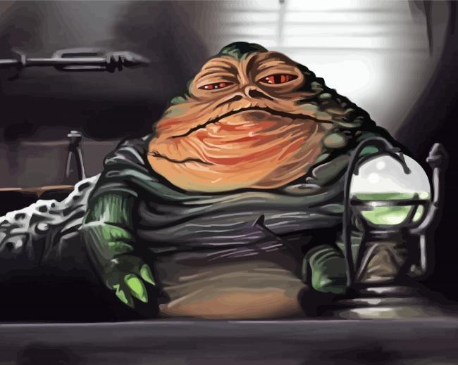 Aesthetic Jabba The Hutt Illustration paint by number