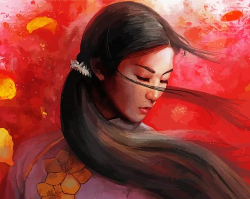 Aesthetic Vietnamese Girl Paint by number
