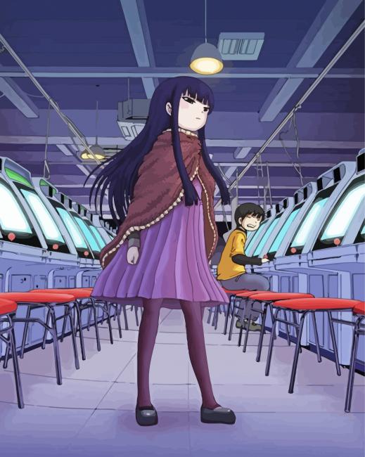 Aesthetic High Score Girl paint by number