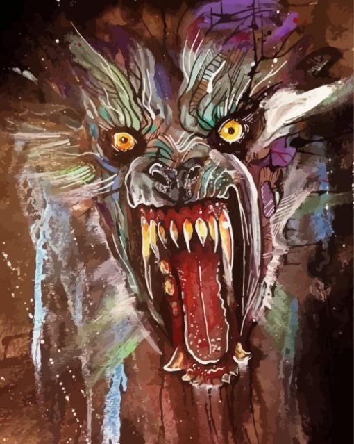 American Werewolf Illustration paint by number