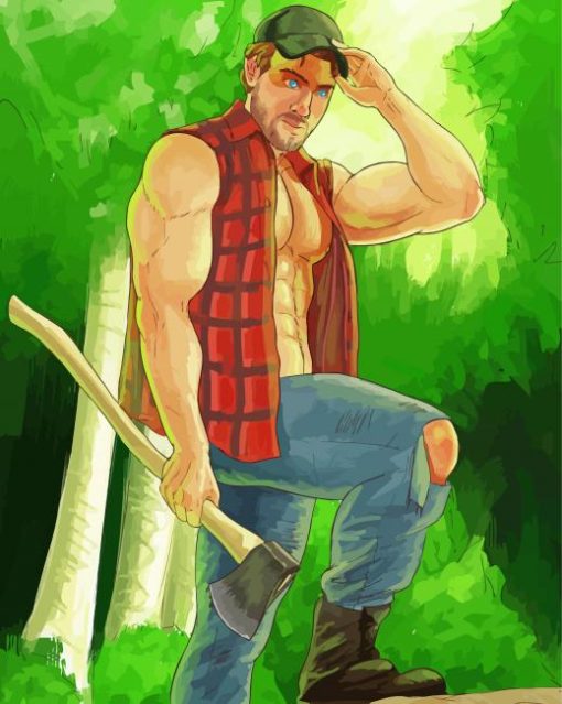 Anime Lumberjack paint by number