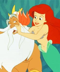 Ariel With Her Father paint by number