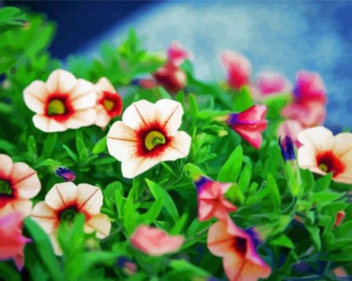 Beautiful Small Flowers Art Paint by number